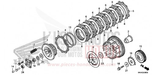 EMBRAYAGE (NC750S/SA) NC750SAH de 2017
